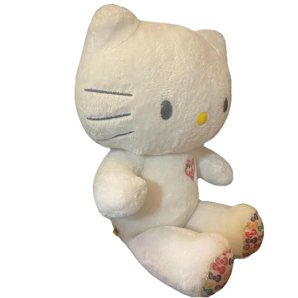 Vintage Build-A-Bear Hello Kitty Plush Sanrio 2009 Retired White Stuffed Animal